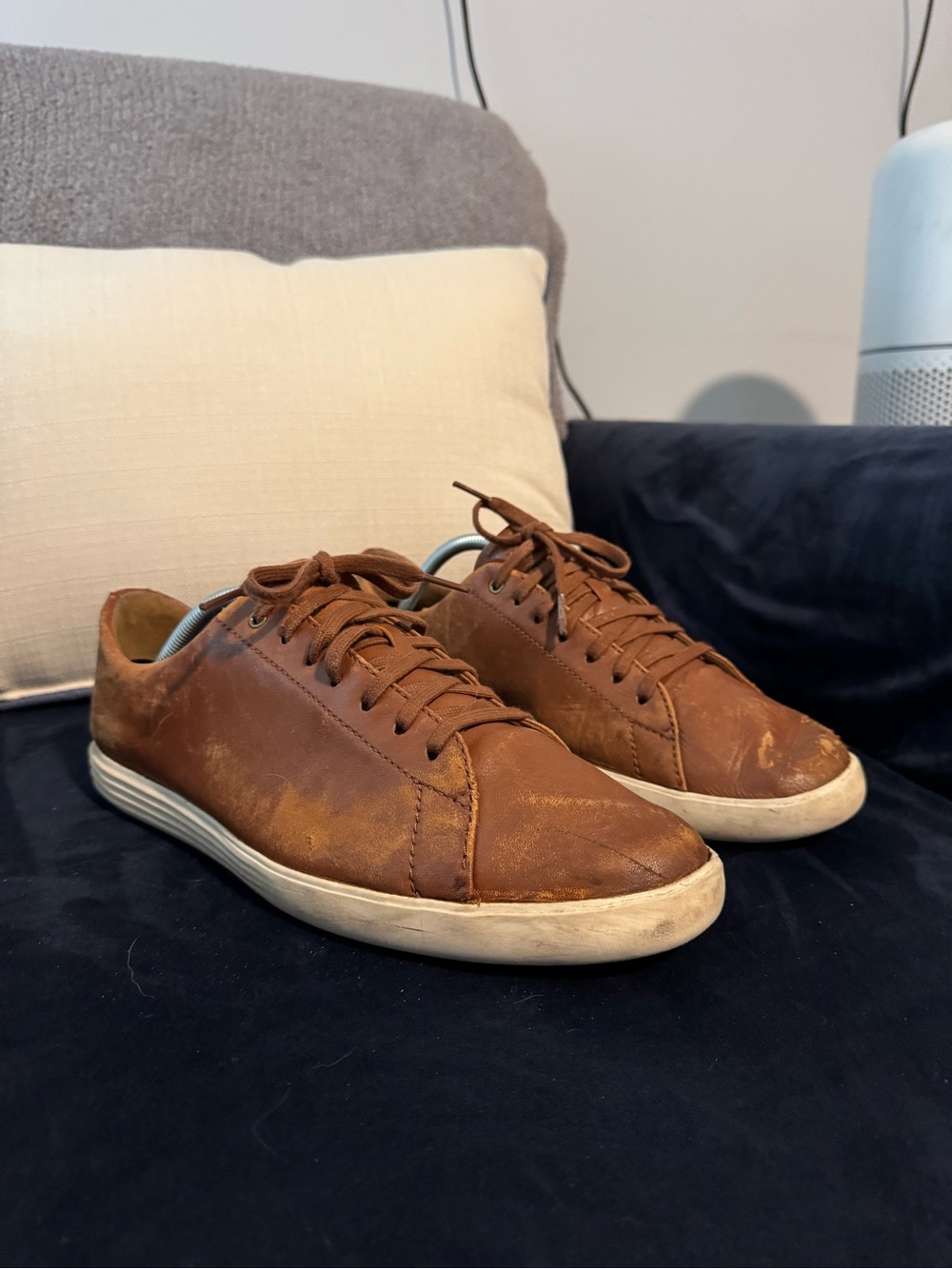 Cole Haan Men's Brown Leather Low-Top Sneakers